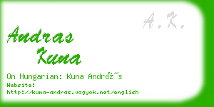 andras kuna business card